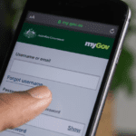 Mobile phone screenshot of myGov app